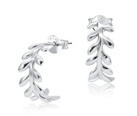 Leaf Designed Silver Ear Stud STS-3715
